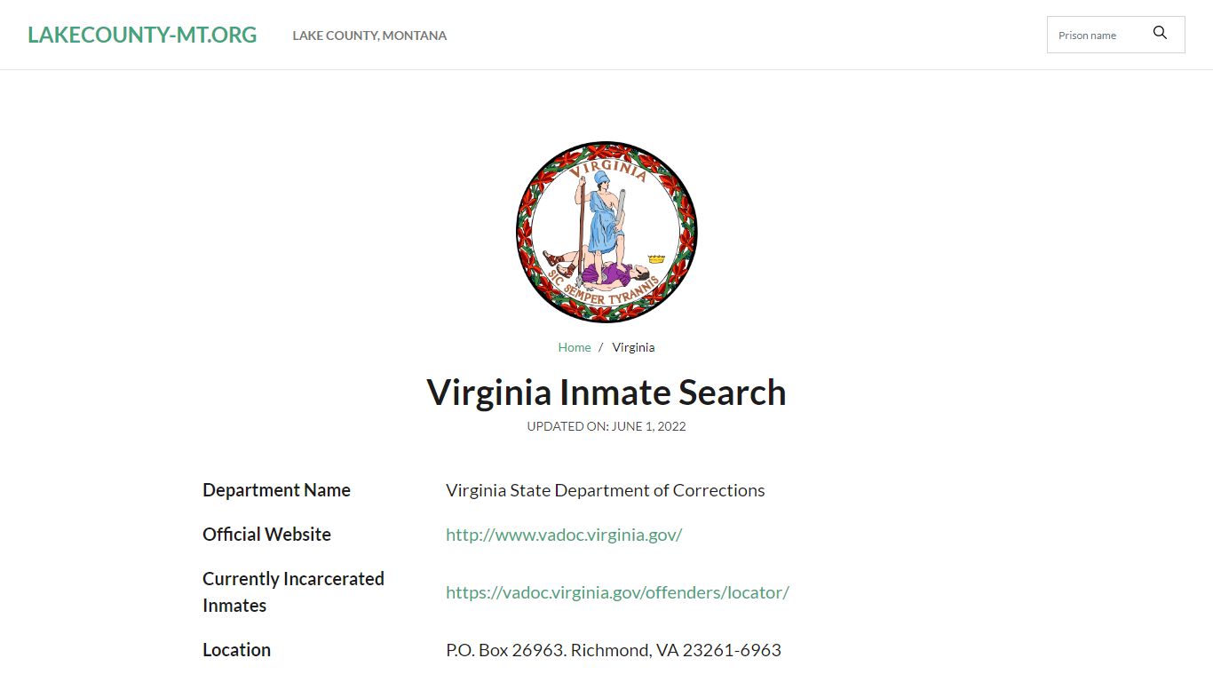 Fluvanna Correctional Center Inmate Search, Visitation, Phone no ...