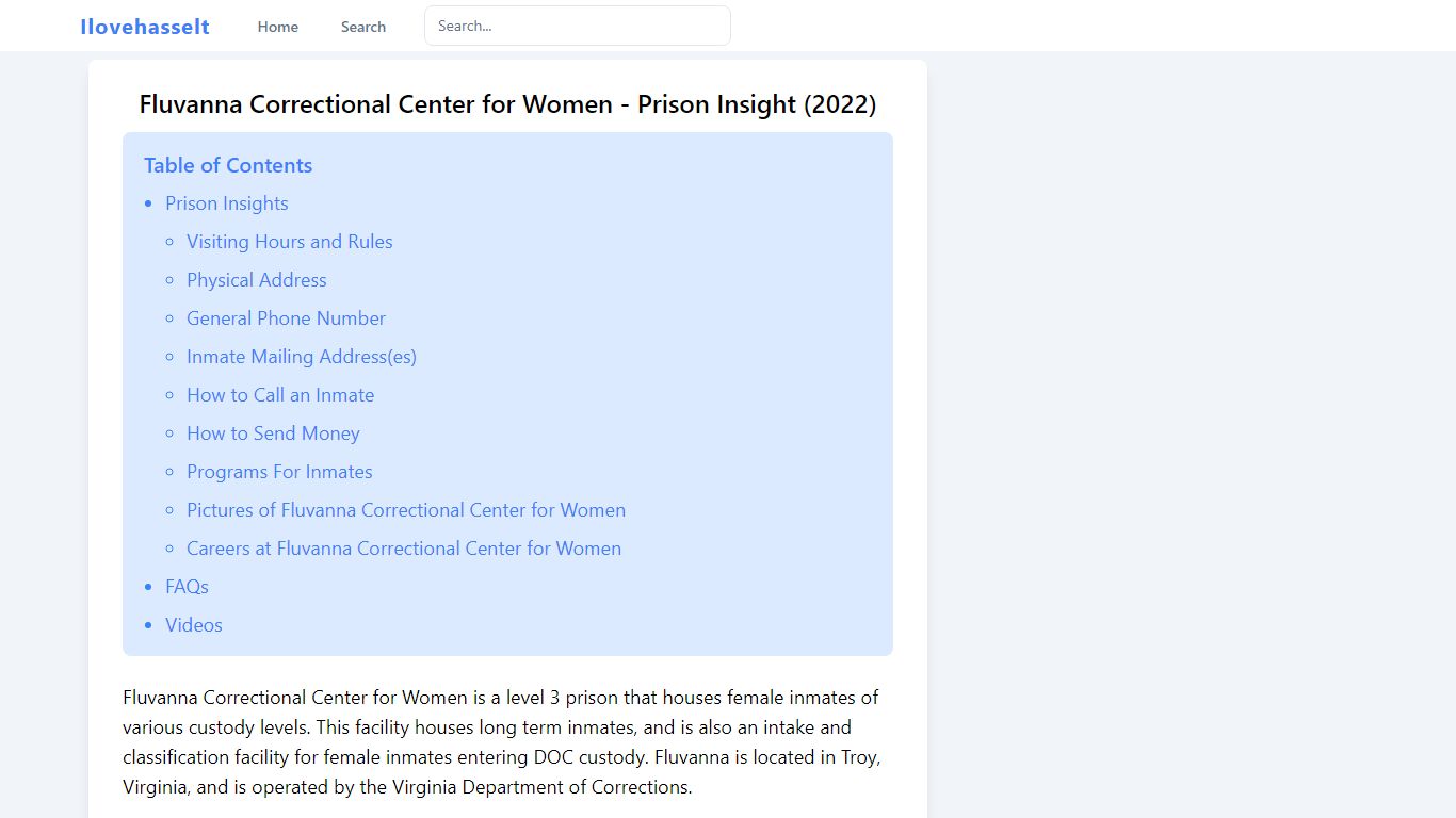 Fluvanna Correctional Center for Women - Prison Insight (2022)